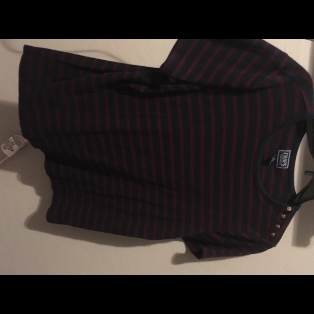 Striped shirt.